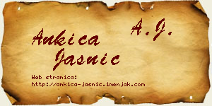 Ankica Jasnić vizit kartica